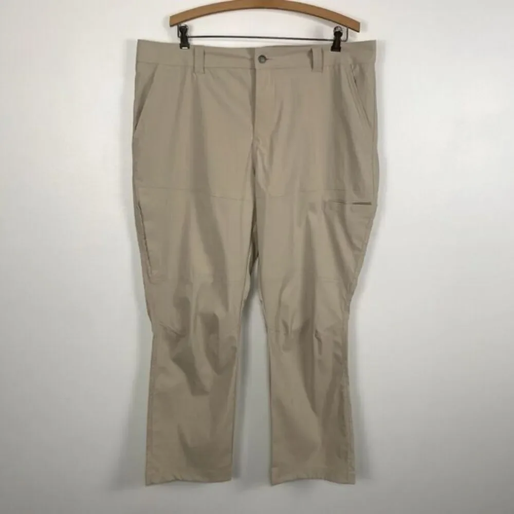 Columbia Flex Roc Pants Mens 38x30 Beige Regular Fit Hiking Workwear XM0921